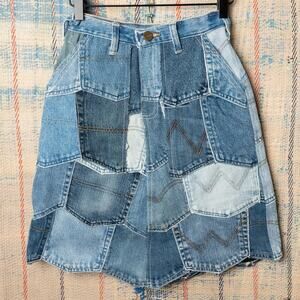 Custom upcycled patchwork skirt